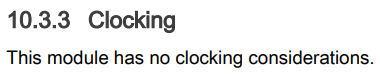 no clocking