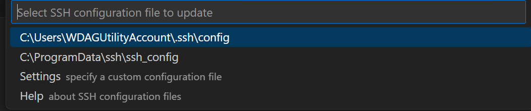 sshconfig