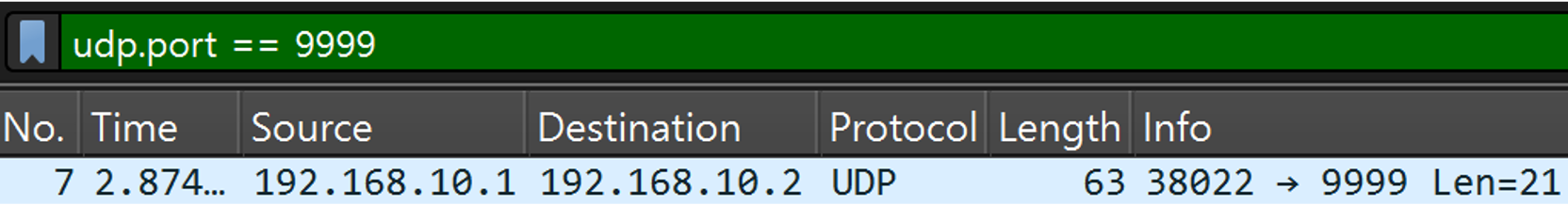 UDP 예제 코드 실행